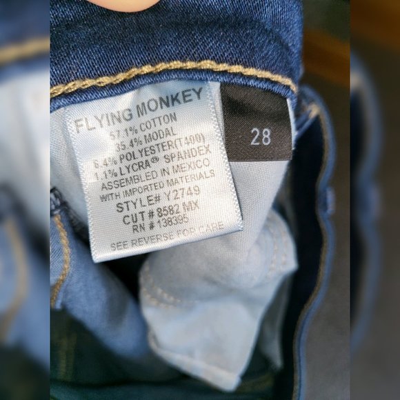 Flying Monkey Skinny Jeans Rn38395 Size 